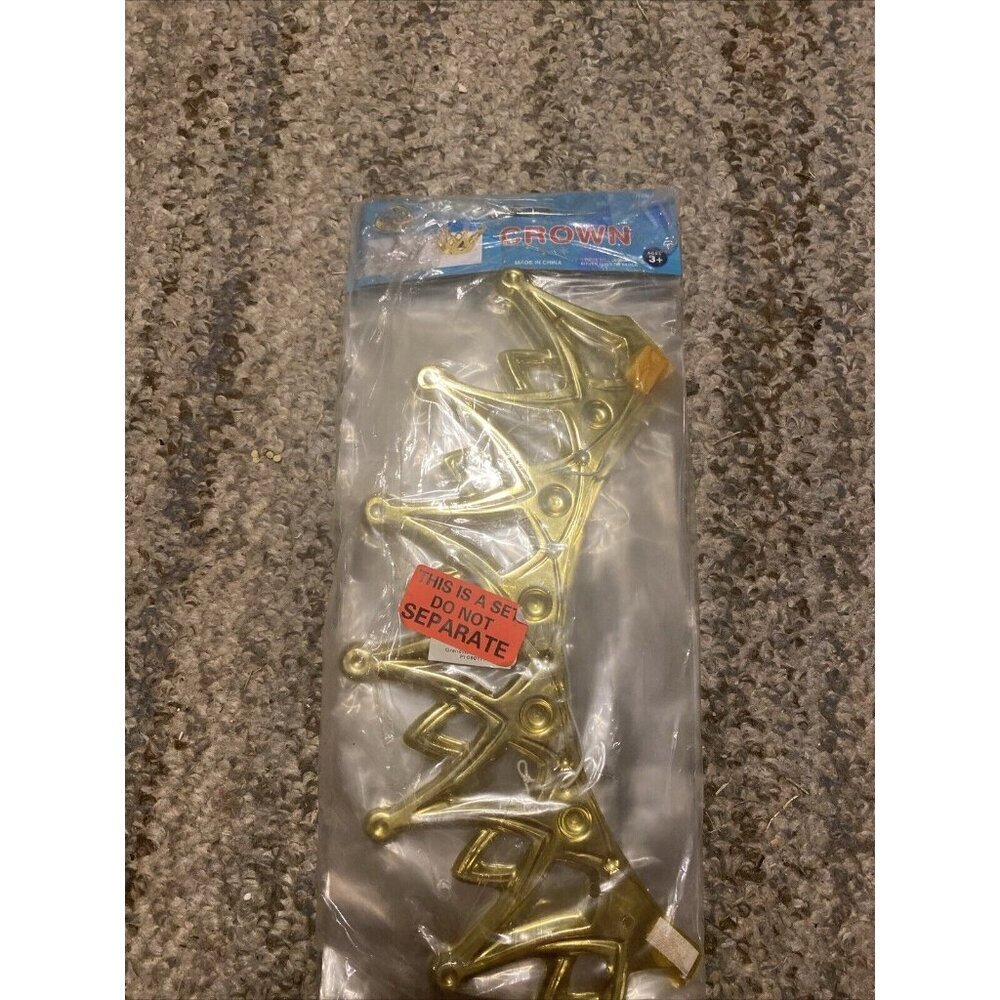 New Nip Lot 12 Crowns Kid Fun Gold‎ Silver Party Princess Prince